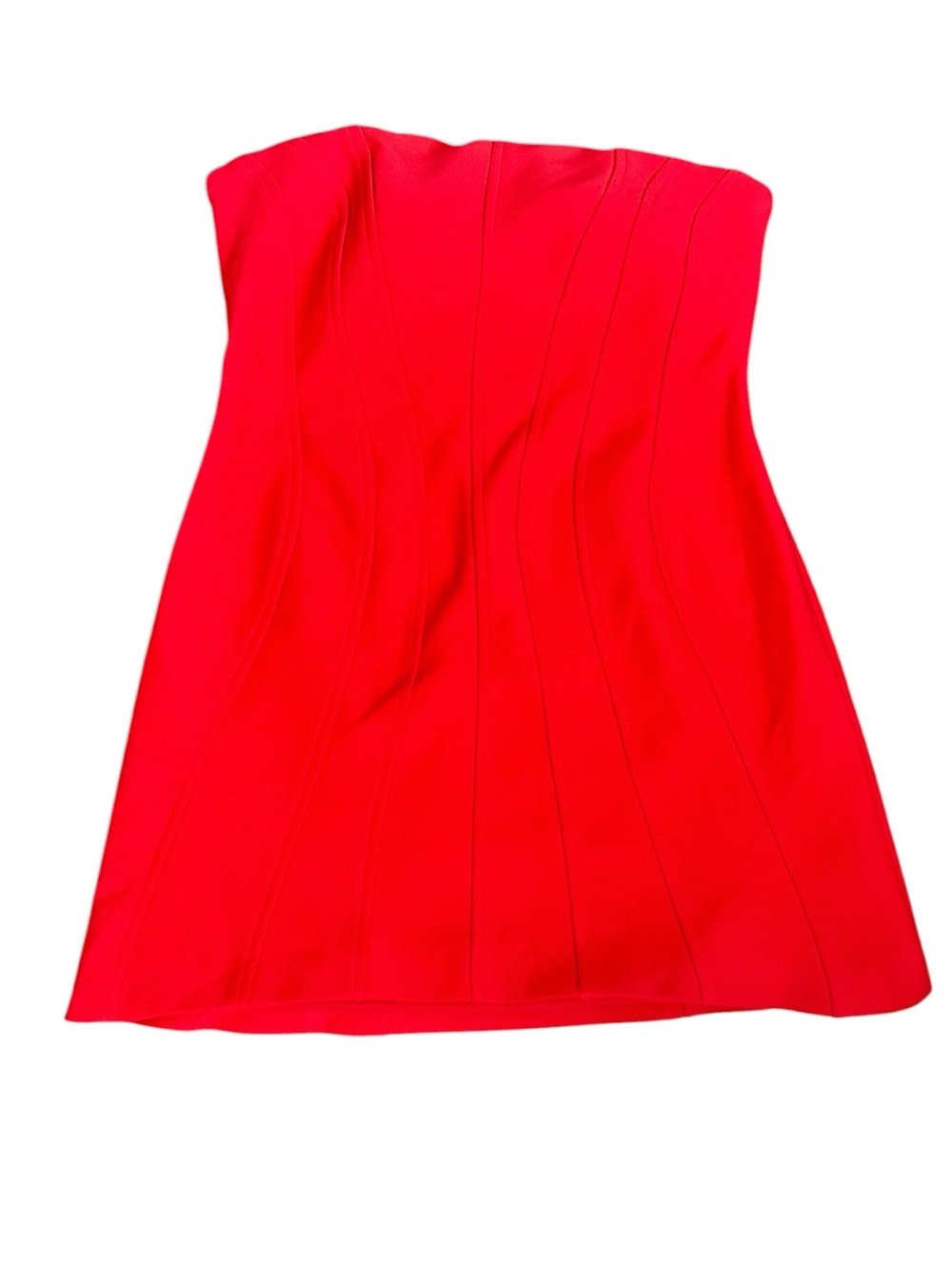 ZARA Red Strapless Mini Dress Size S NWT